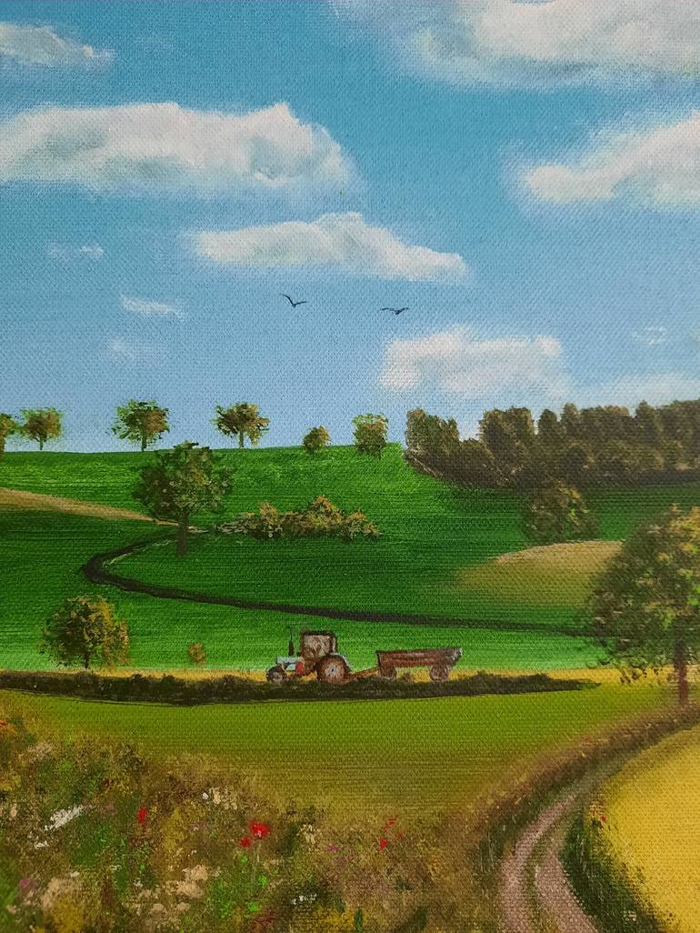 Original Expressionism Landscape Painting by Olena Berest