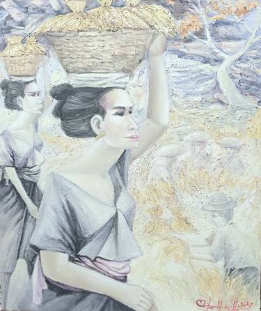 Original Contemporary Architecture Paintings by Toha Hasan Bali Painter