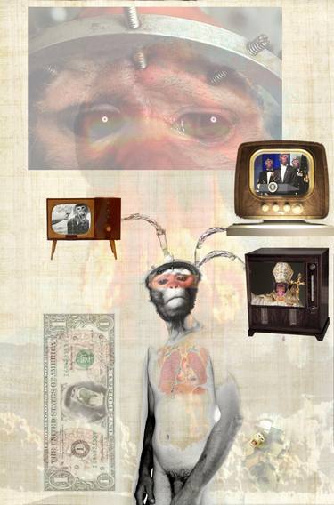 Original Surrealism Political Collage by david cartwright
