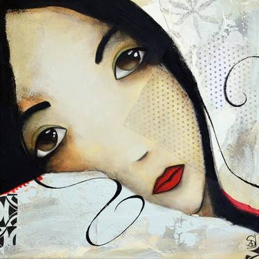 Original Figurative Women Paintings by Armandine JS