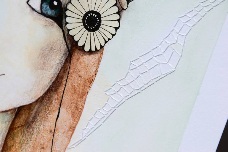 Original Art Deco Women Mixed Media by Armandine Js