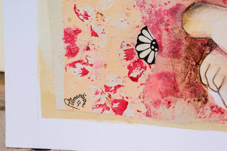 Original Art Deco Women Mixed Media by Armandine Js