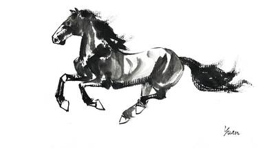 Print of Horse Drawings by See Yuan Cheng