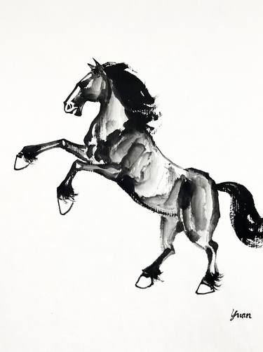 Print of Fine Art Horse Drawings by See Yuan Cheng