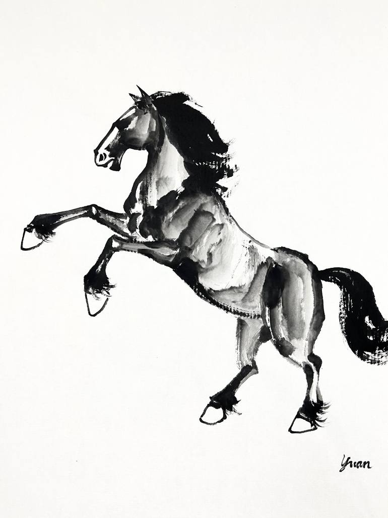 Ink horse Drawing by See Yuan Cheng | Saatchi Art