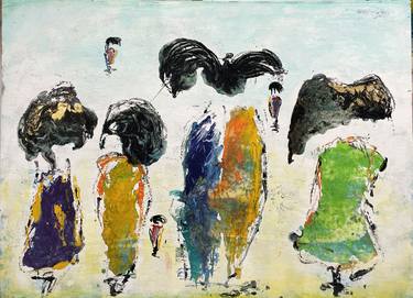 Print of Abstract People Paintings by Giusy Lauriola