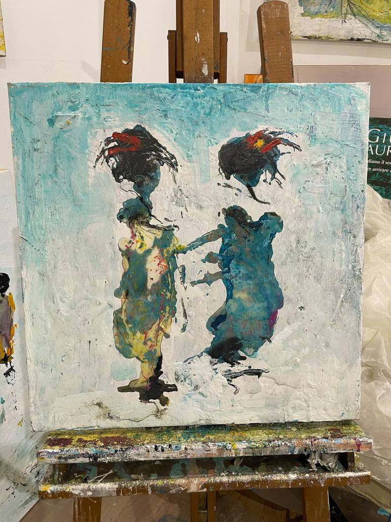 Original Abstract Women Painting by Giusy Lauriola