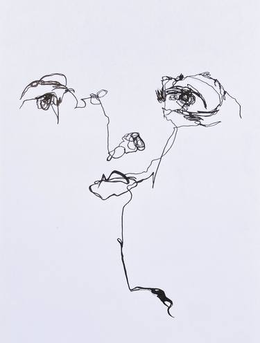 Original Abstract Portrait Drawings by Jenske Sypkens Smit