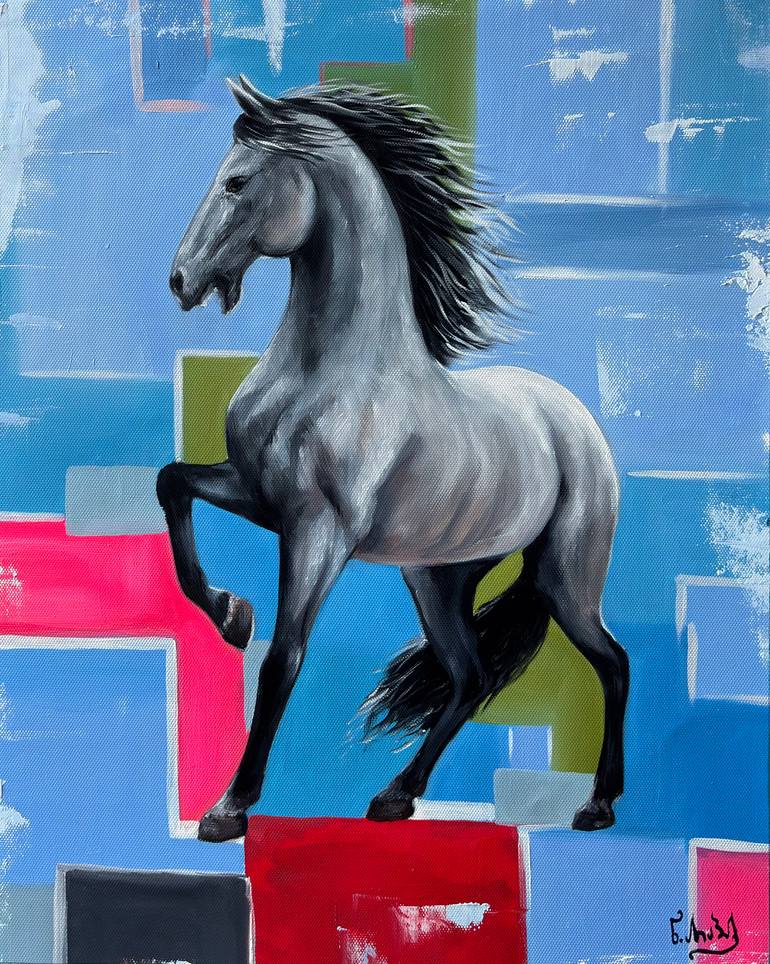 Original Abstract Animal Painting by Niko Arabidze