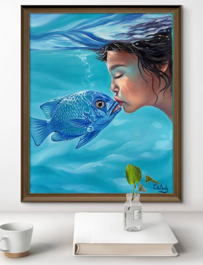 Original Realism Animal Painting by Niko Arabidze