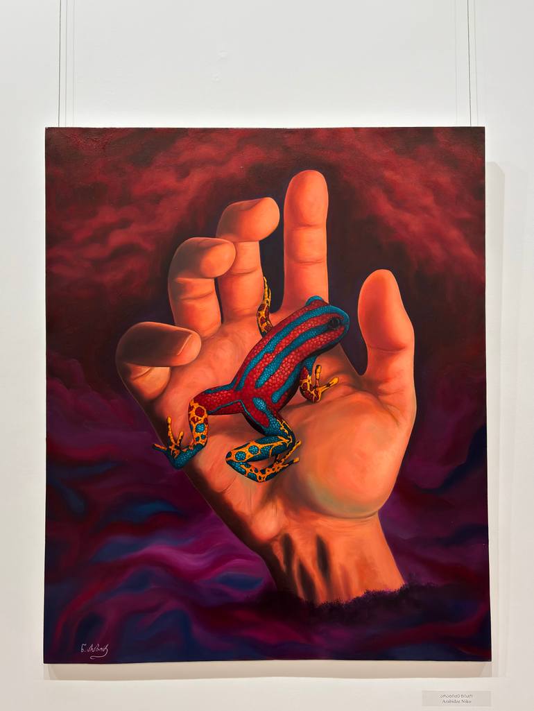 Original Surrealism Animal Painting by Niko Arabidze