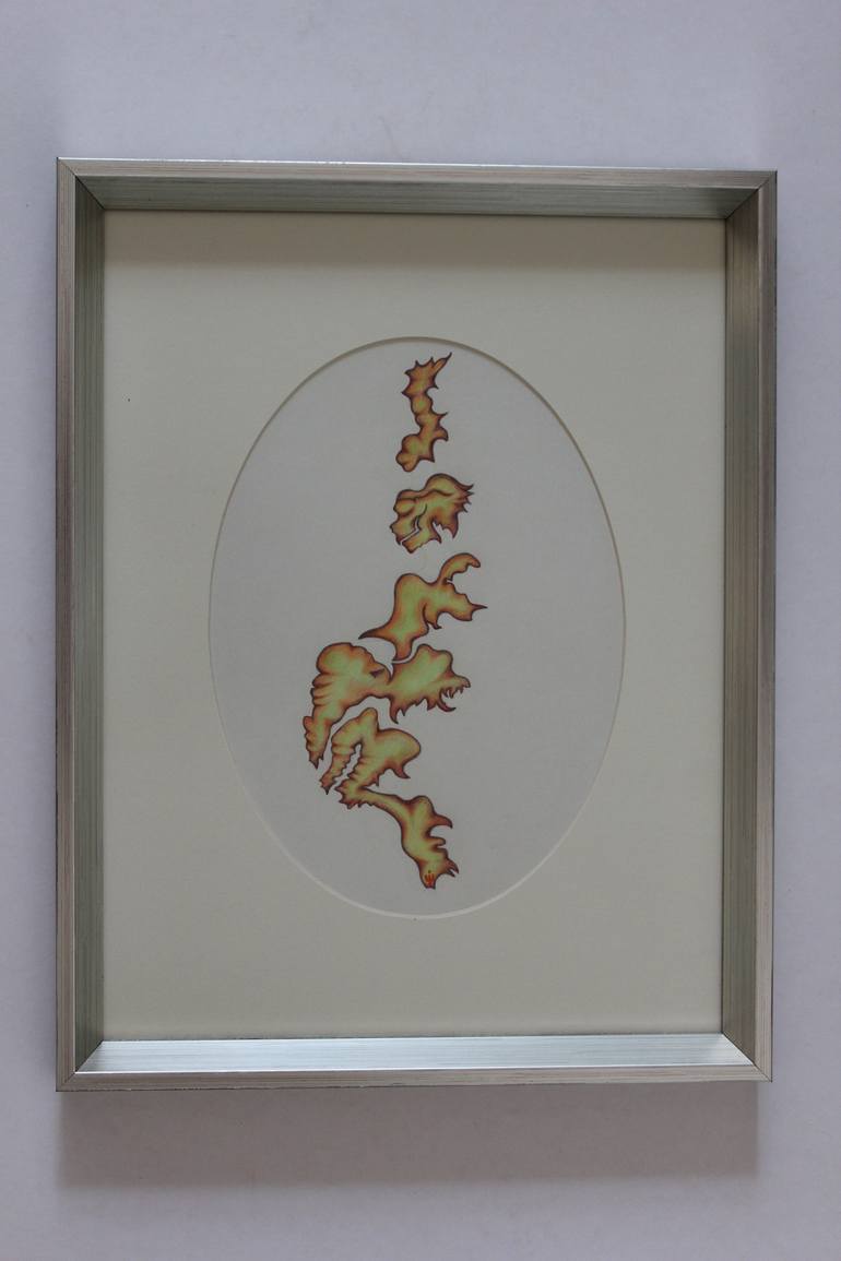 Original Surrealism Fantasy Drawing by Eda Ilbeyci