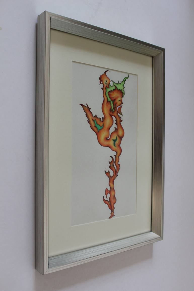 Original Surrealism Fantasy Drawing by Eda Ilbeyci