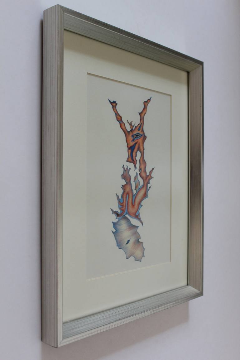 Original Surrealism Fantasy Drawing by Eda Ilbeyci