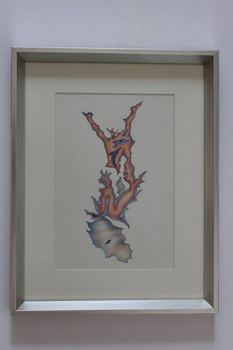 Original Surrealism Fantasy Drawing by Eda Ilbeyci