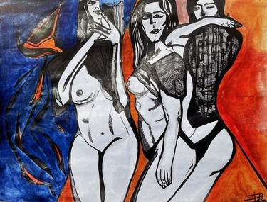 Original Abstract Women Paintings by Raffaella Flores