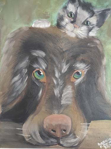 Cat And Dog Paintings | Saatchi Art