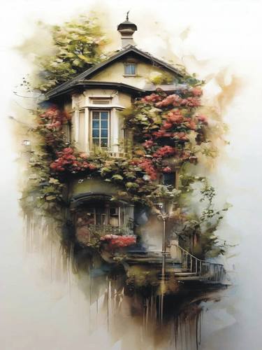 Original Art Deco Botanic Paintings by Imran Ahmed