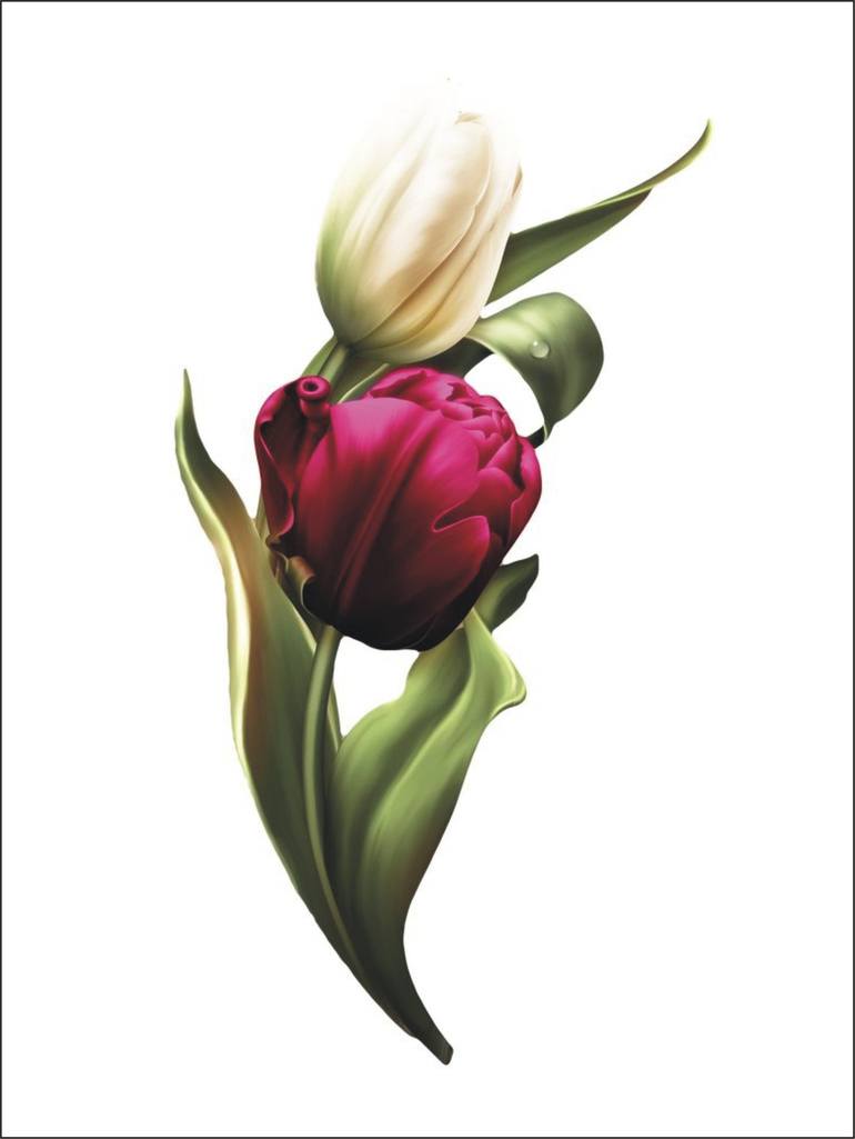 Original Realism Floral Paintings by Imran Ahmed