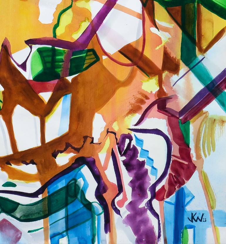 Original Abstract Expressionism Abstract Painting by Julián García-Viso