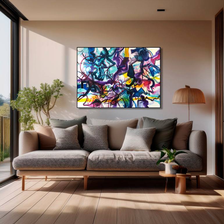 Original Abstract Expressionism Abstract Painting by Julián García-Viso