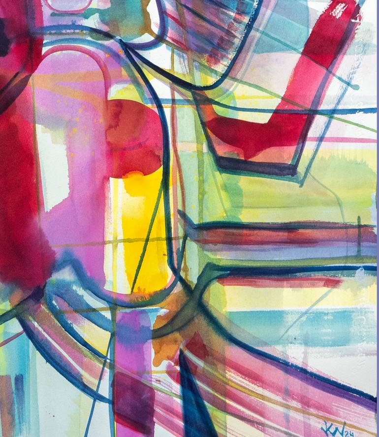 Original Abstract Expressionism Abstract Painting by Julián García-Viso