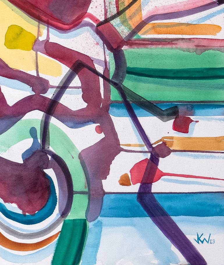 Original Abstract Expressionism Abstract Painting by Julián García-Viso