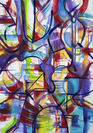Original Abstract Expressionism Abstract Painting by Julián García-Viso