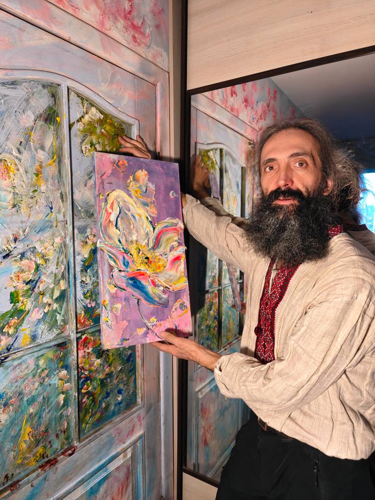 Original Impressionism Floral Painting by Lubomyr Martyniuk