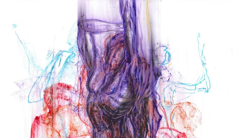 Original Abstract Body Mixed Media by Andrii Lutsyk