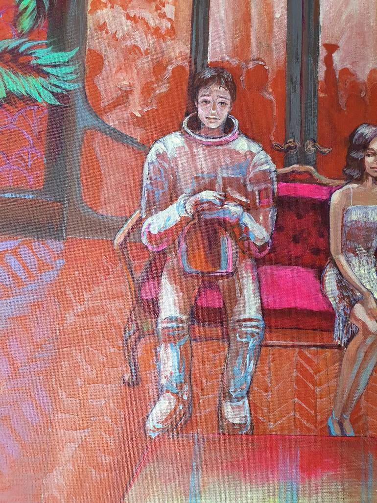 Original Art Deco People Painting by Sana Renard