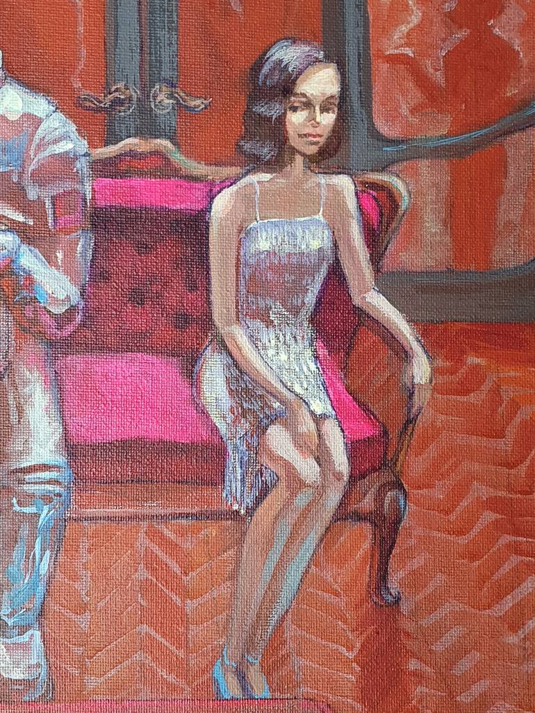 Original Art Deco People Painting by Sana Renard
