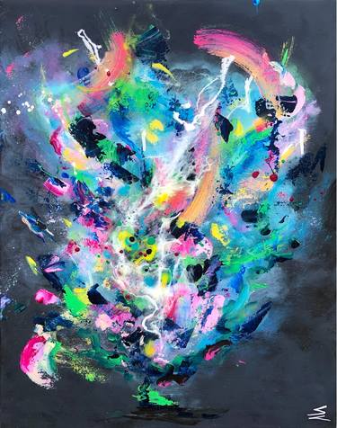 Original Abstract Expressionism Abstract Paintings by Stéphanie Vallières