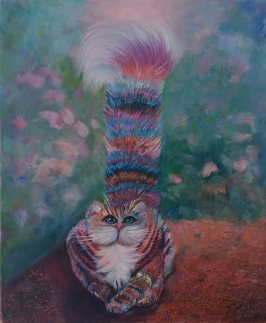 Print of Modern Cats Paintings by Vira Klots