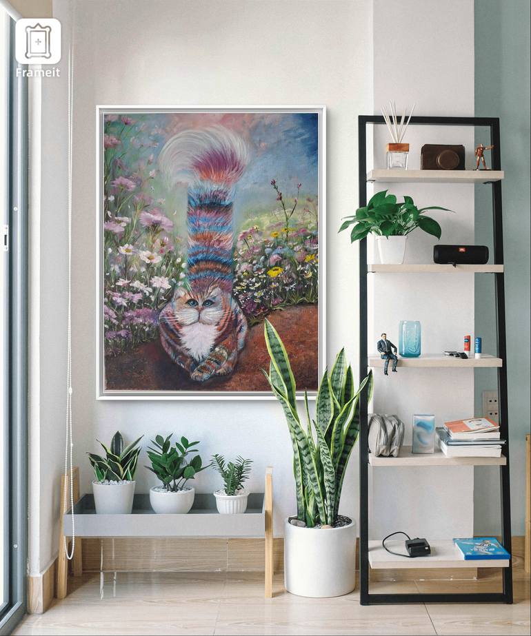 Original Contemporary Cats Painting by Vira Klots