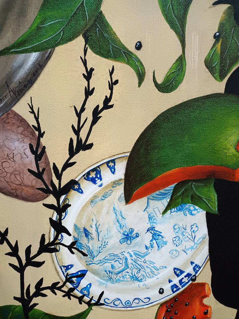 Original Baroque Nature Painting by Oscar Aguirre