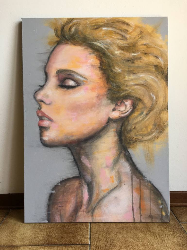 Original Contemporary Portrait Painting by Gisella Pogliani