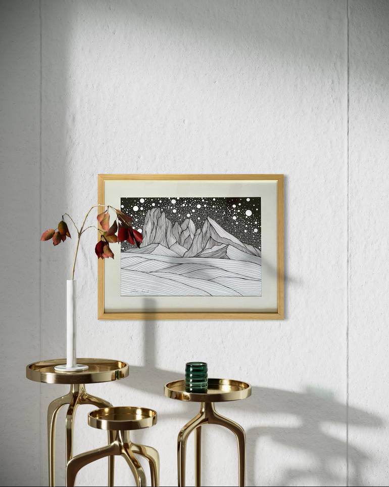 Original Fine Art Landscape Drawing by Iuliana Iavorschi