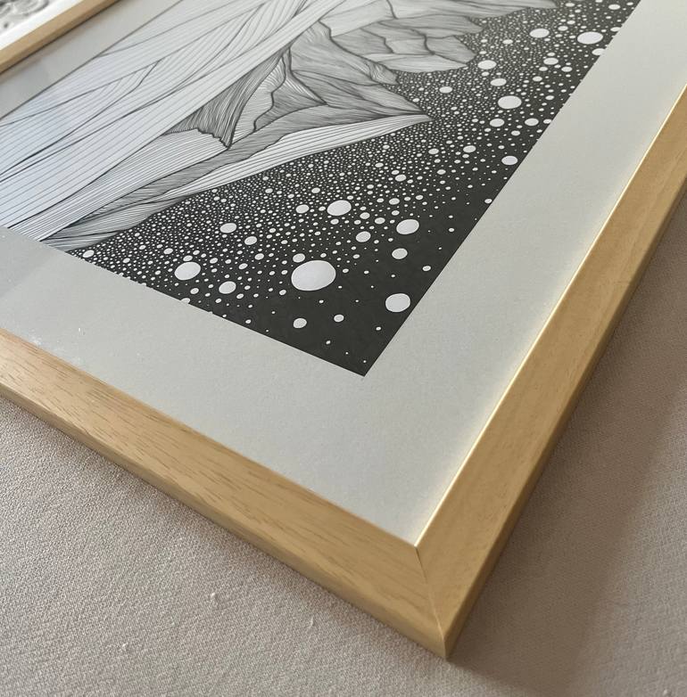 Original Fine Art Landscape Drawing by Iuliana Iavorschi