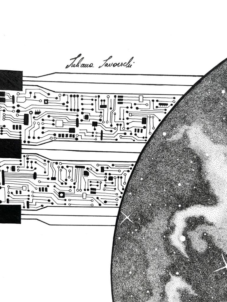 Original Black & White Science/Technology Drawing by Iuliana Iavorschi