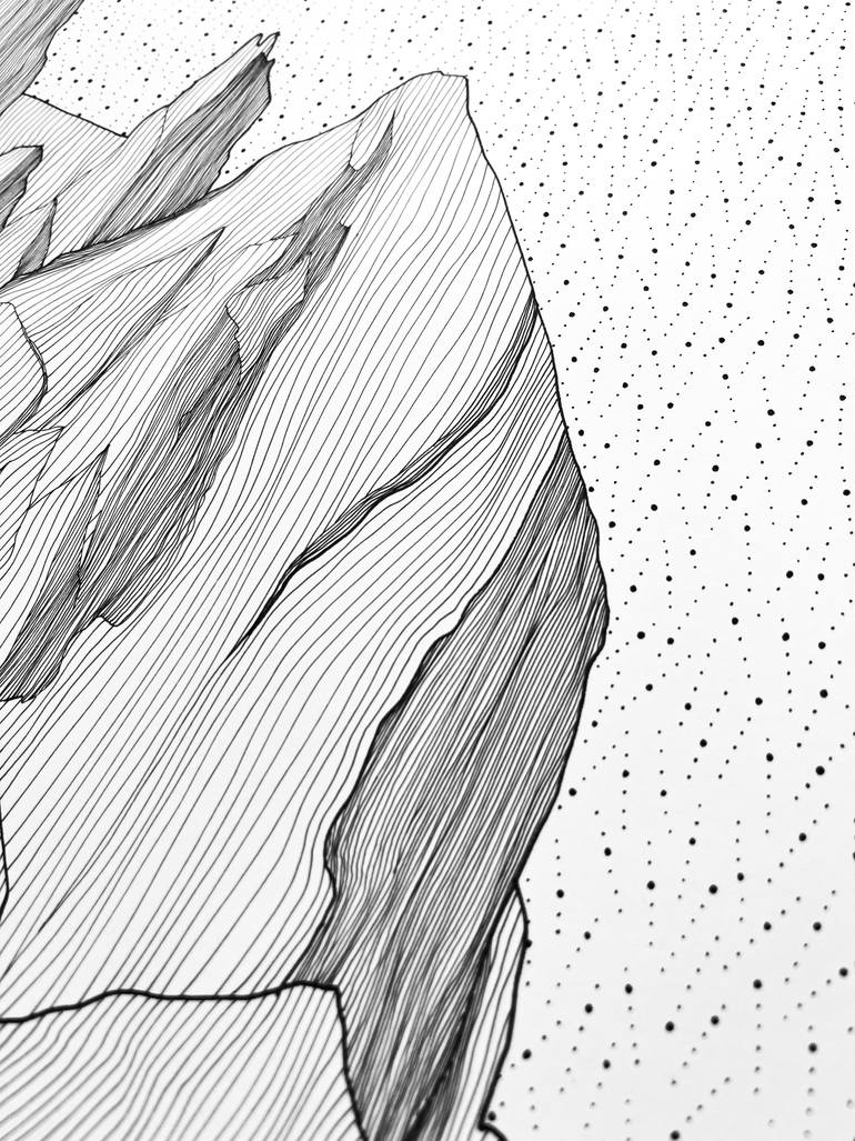 Original Figurative Landscape Drawing by Iuliana Iavorschi
