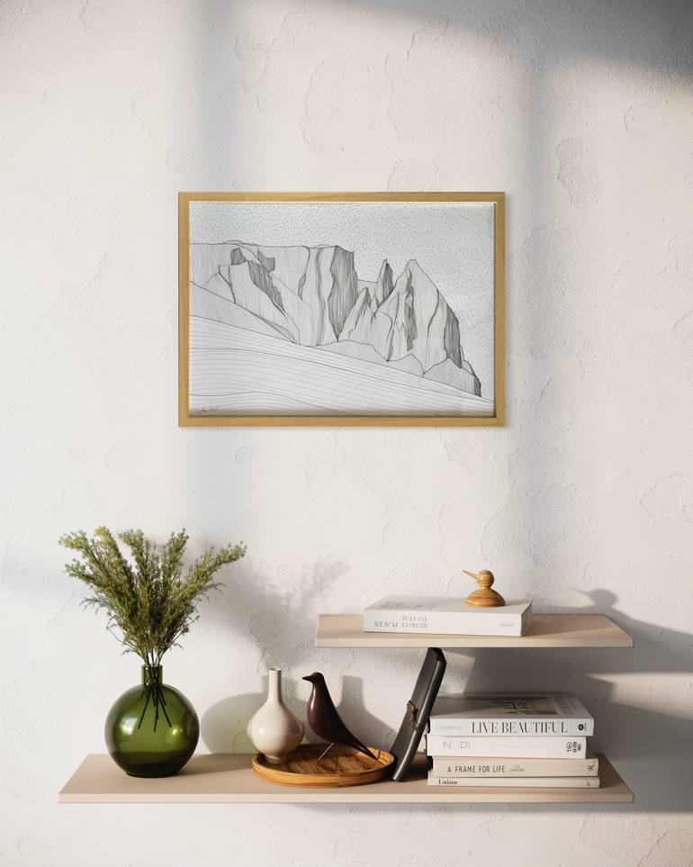 Original Figurative Landscape Drawing by Iuliana Iavorschi