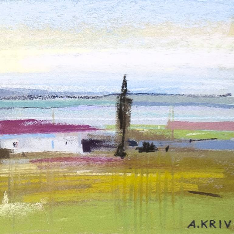 Original Abstract Landscape Painting by Anastasia Krivenko