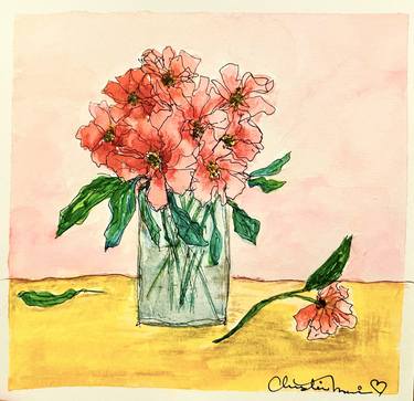 Original Expressionism Floral Paintings by Christie Cady