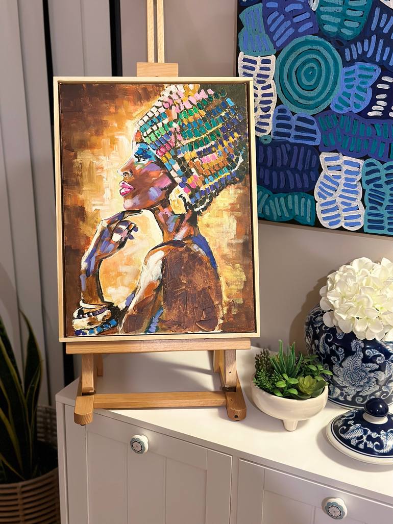 Original Art Deco People Painting by Radhika Dias
