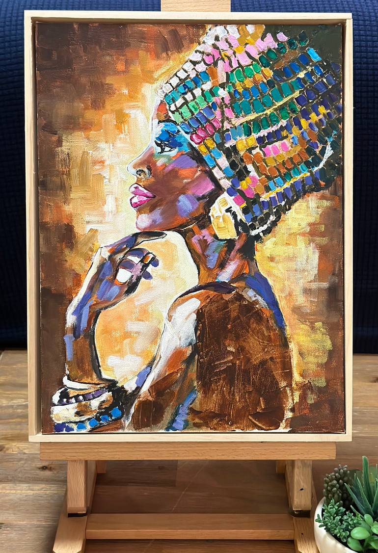 Original Art Deco People Painting by Radhika Dias