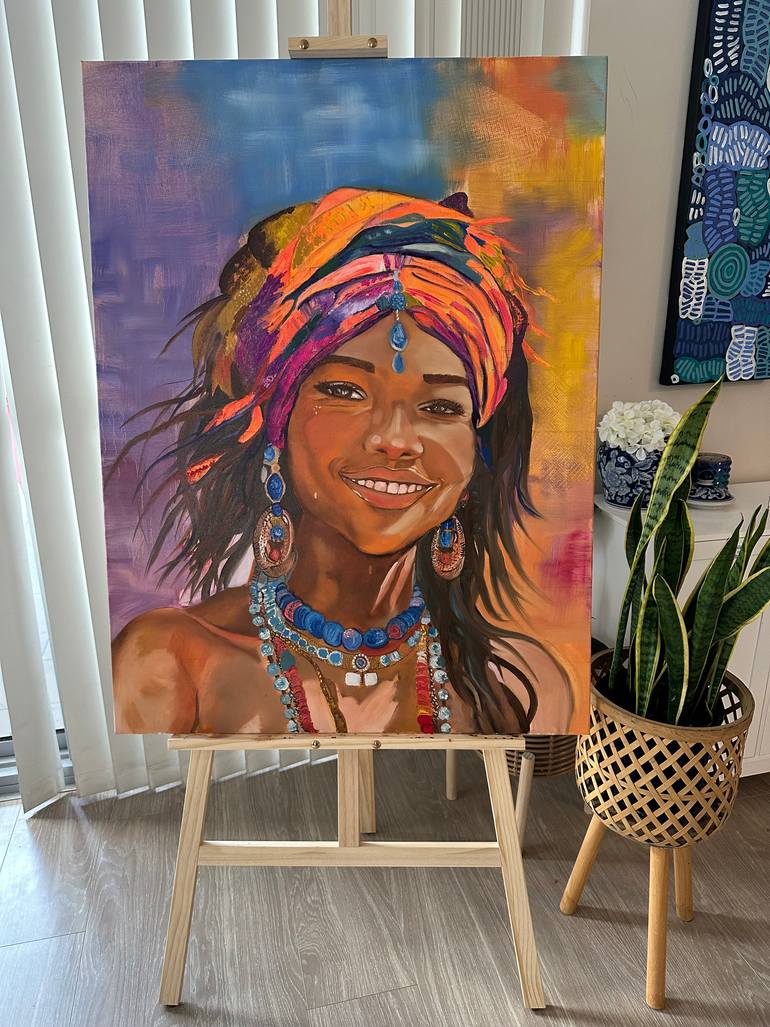 Original Abstract People Painting by Radhika Dias