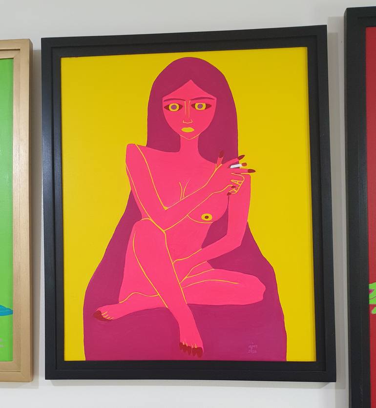 Original Contemporary Nude Painting by Attyjenz Ph