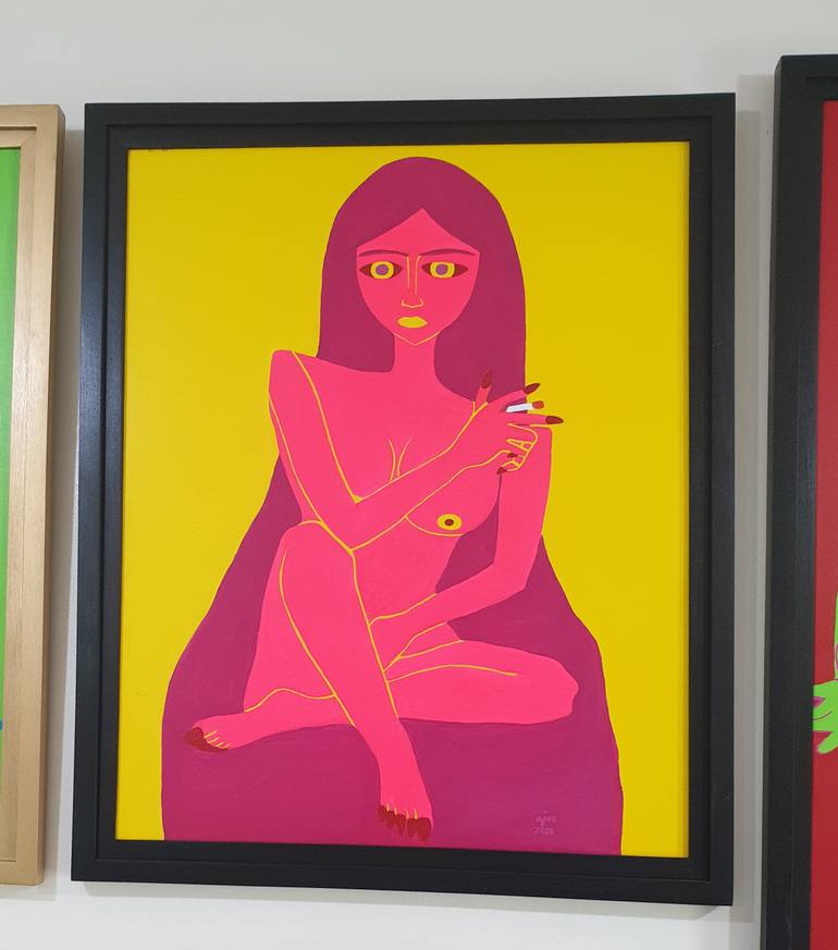 Original Contemporary Nude Painting by Attyjenz Ph
