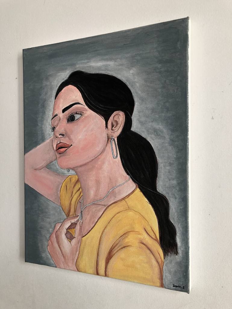 Original Portraiture Women Painting by Devin Samarasinghe